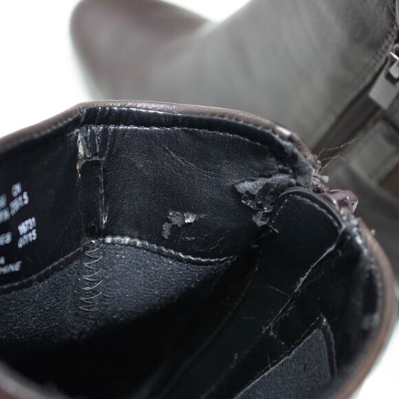 Clarks Lucette Jewel Dark Brown Leather Heeled Ankle Boot Comfort Women Size 10 - Picture 16 of 16